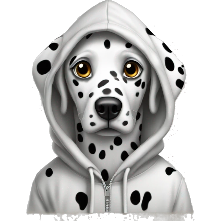 Dalmatian in hoodie emoji