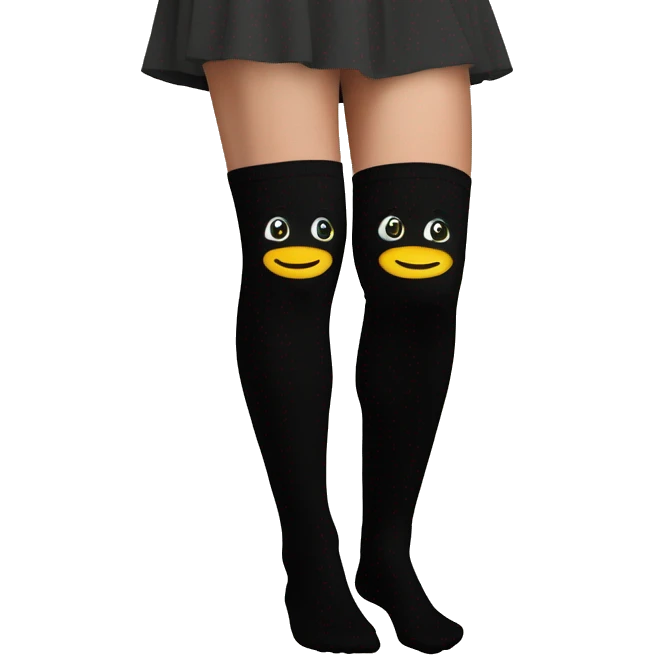 Black over knee socks emoji