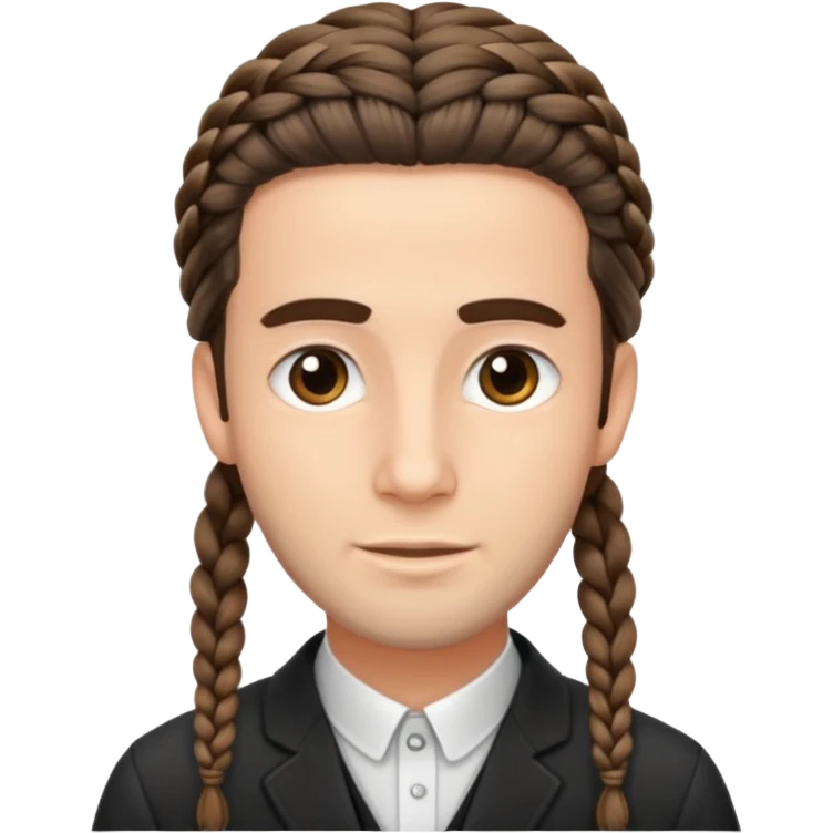 Orthodox Jewish Man emoji, with the braided hair emoji