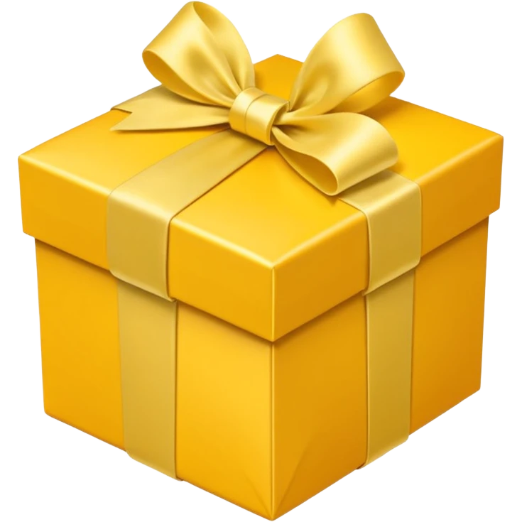 Decorative Gift Box yellow  emoji