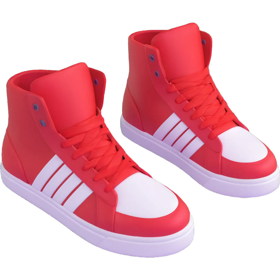 red and white Sonic the Hedgehog shoes emoji