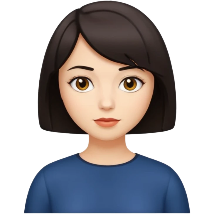 Woman with bob cut emoji