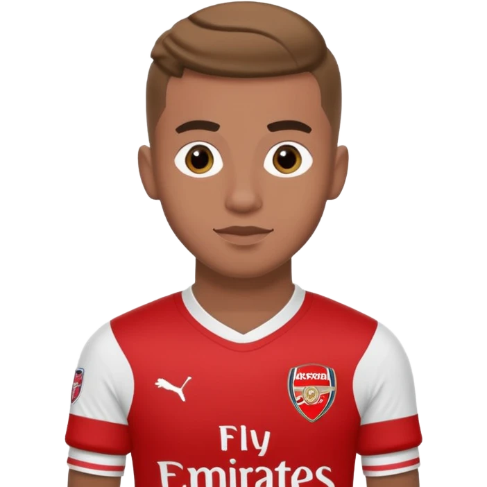 Me in an FC Arsenal Football Kit with 🤙🏼 emoji