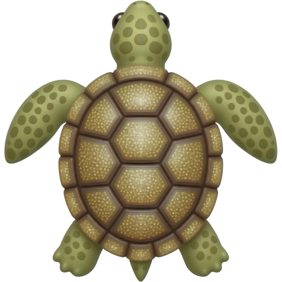 Glitter turtle emoji