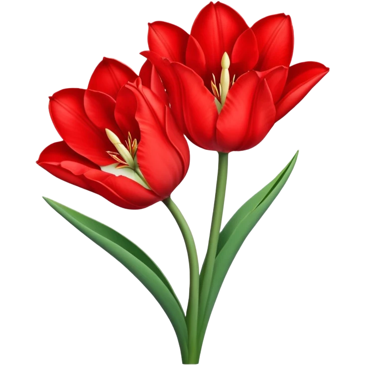 tulip flower with an amaryllis flower emoji