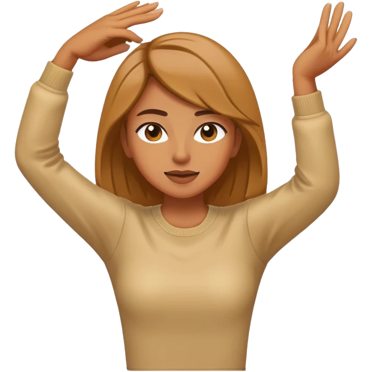 Woman dabbing  emoji