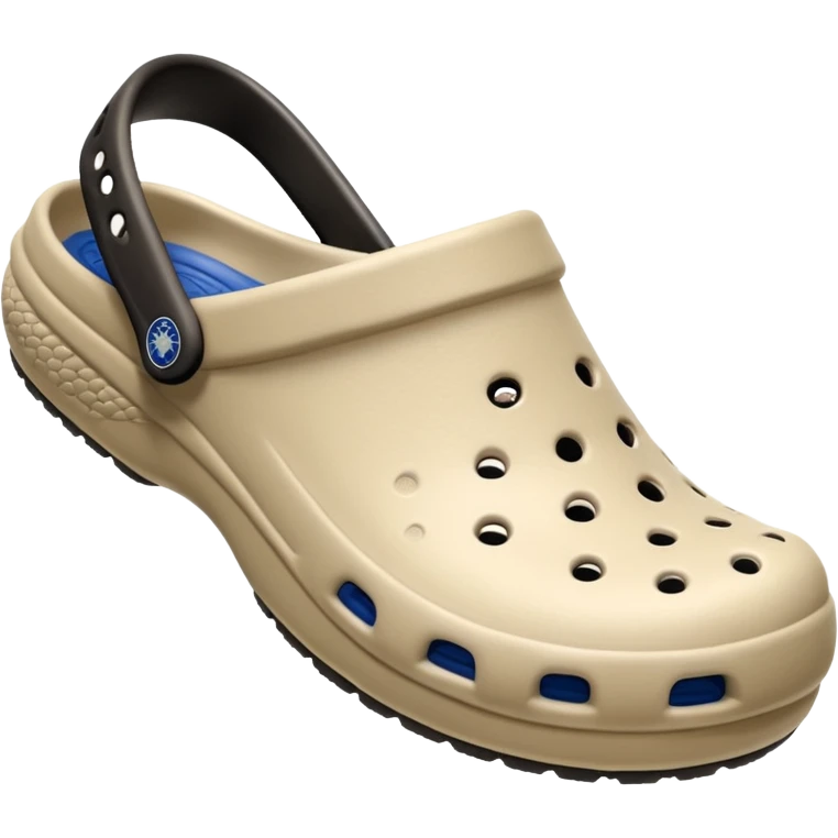 I need emojis of Crocs shoe in White, Black and Beige emoji