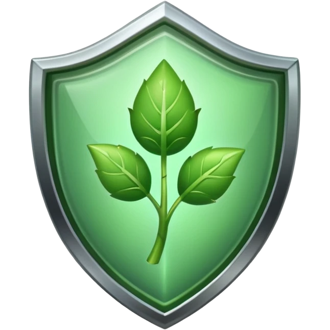 Shield with sprout icon emoji