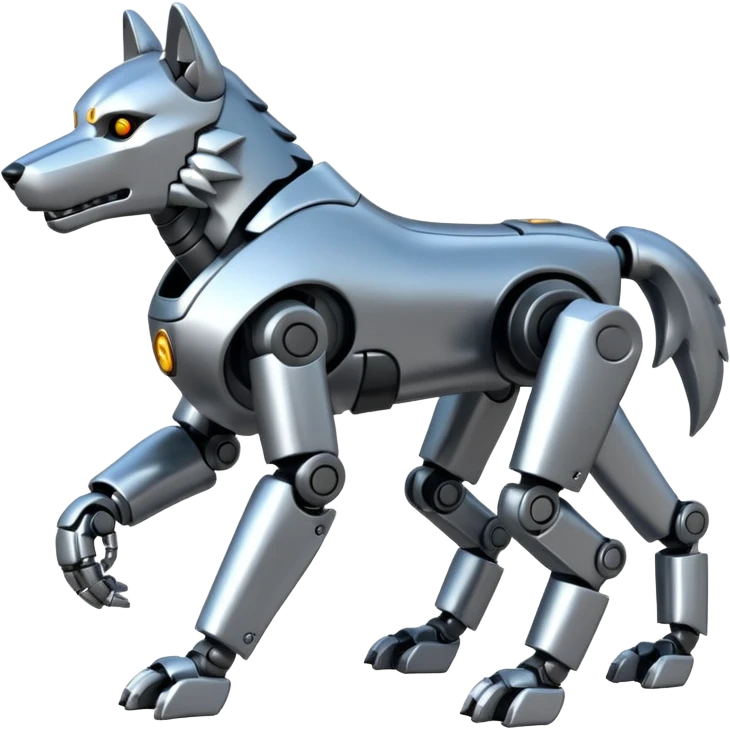 Gear Wolf full body  emoji