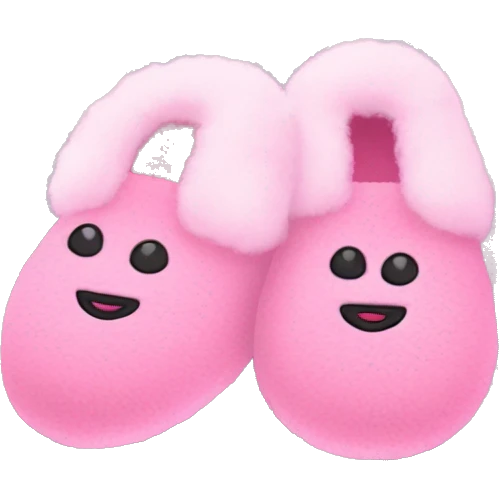 pink fluffy socks emoji