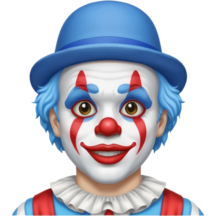 blue clown with blue cap emoji