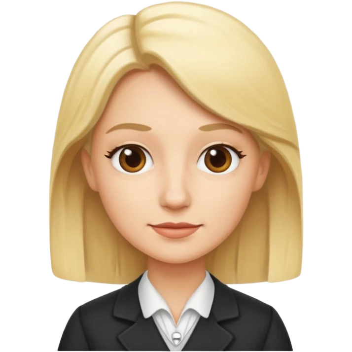 fun blonde history teacher, suitable for a profile picture emoji