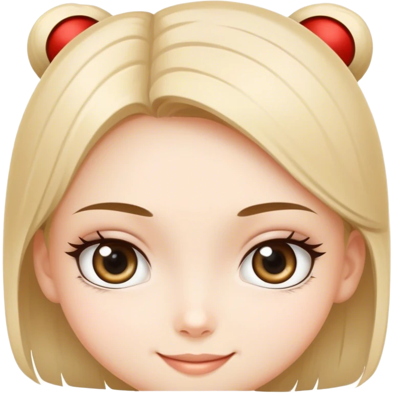 Beautiful girl smilling with big eyes and "ryu" written on toptank emoji