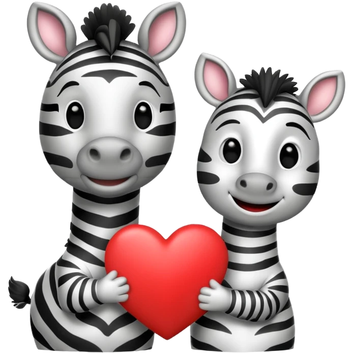Zebra holding an i love you sign emoji