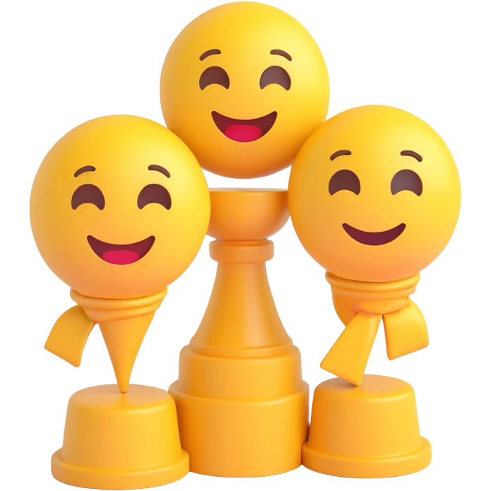 winners in 1st, 2nd & 3rd place emoji  emoji