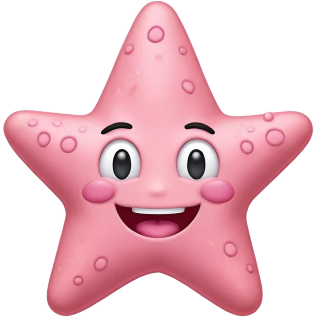 Patrick Star from SpongeBob SquarePants, classic emoji style emoji