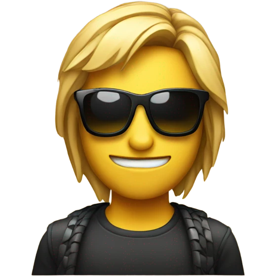 cool face emoji wearing pixel shades emoji