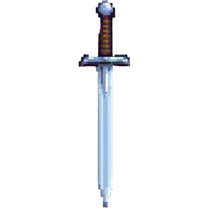 a pixel art sword, 8-bit style sword emoji