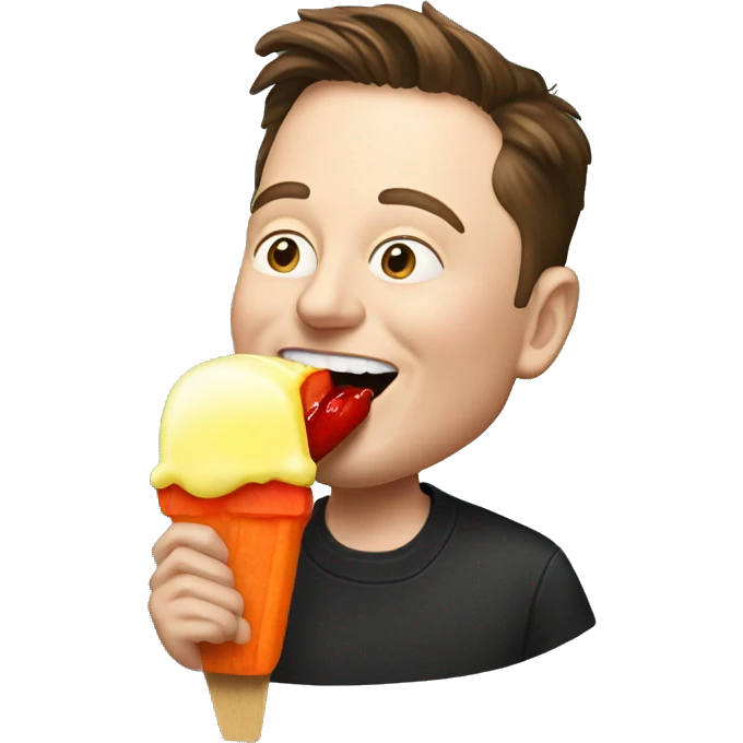 Elon musk eating popsicle  emoji
