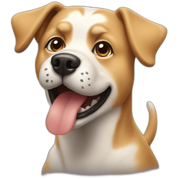 dog-sticking-dog emoji