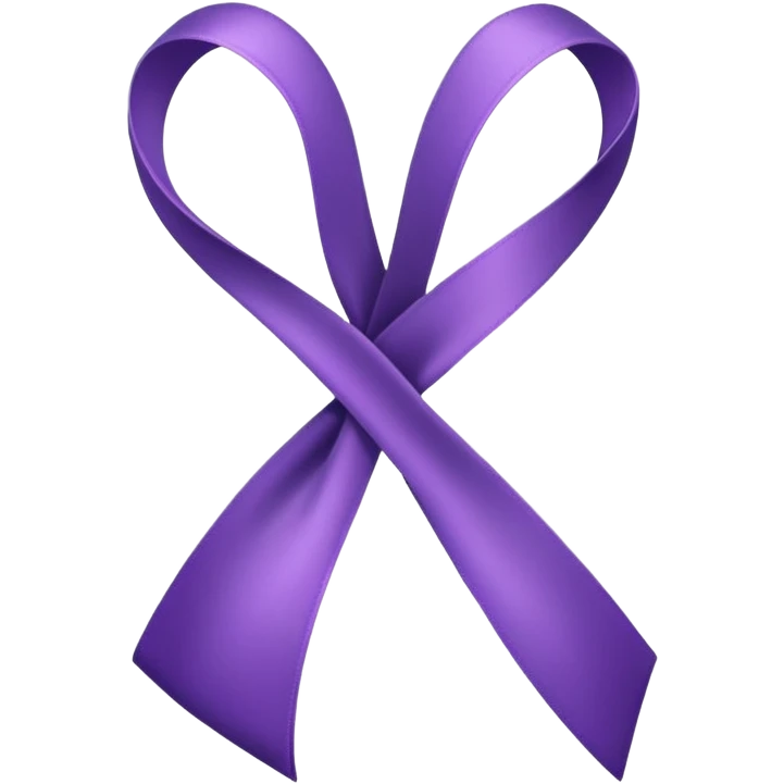 Purple ribbon emoji