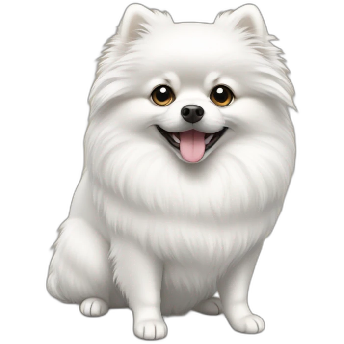Pomeranian-white emoji
