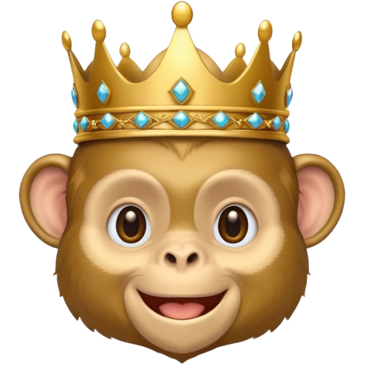 monkey with crown  emoji