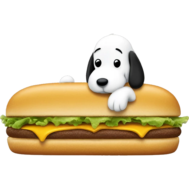 Snoopy eating McDonald’s  emoji