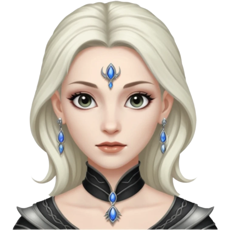 ESO female daedra, lashes and earrings emoji