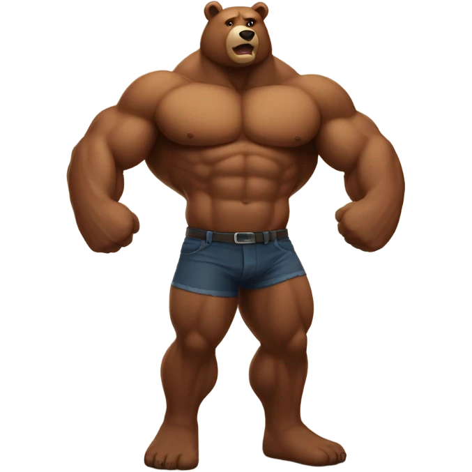 camera recording A MUSCLE BEAR emoji
