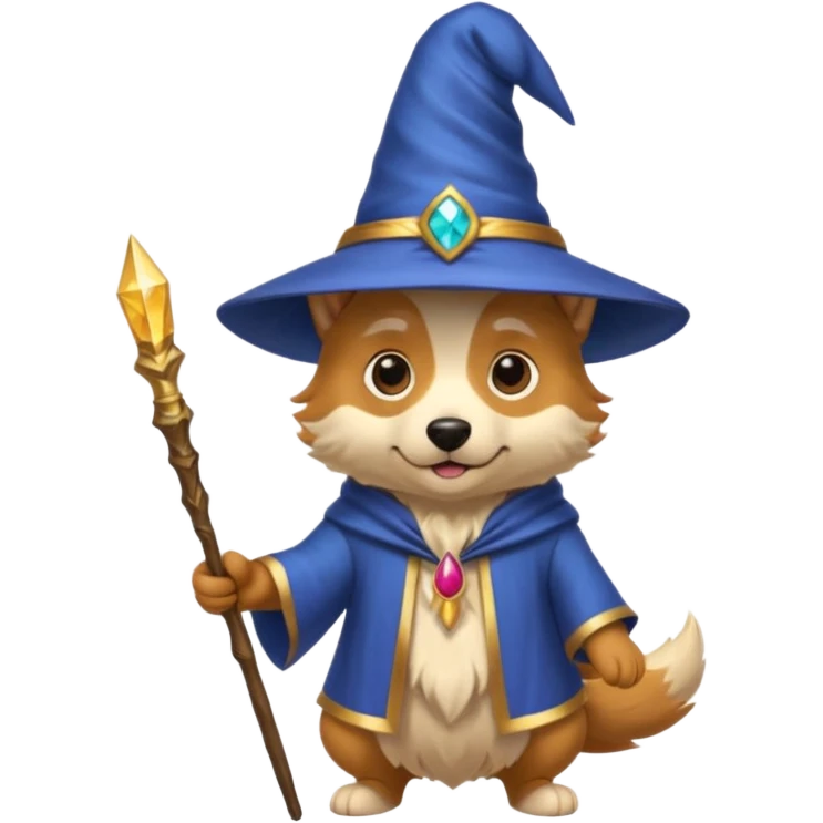 Dog wizard emoji
