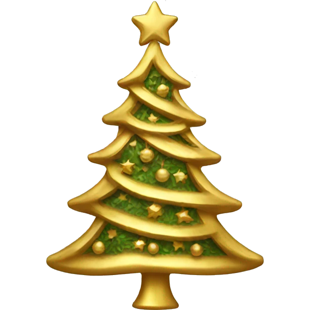 gold christmas tree emoji
