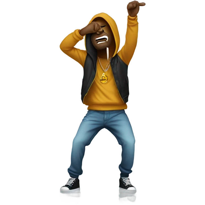 Rapper Ice Spice dabbing emoji