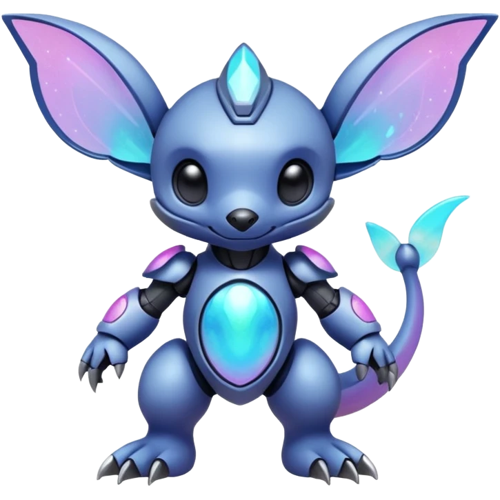 Mechanical Nebulae Beautiful Gorgeous Pretty Pastel Hot Exotic Lush Warm Cute Adorable Colorful Shiny Iridescent Futuristic Modern Cybernetic Stitch-Protogen-Vernid-Fakémon-Pokémon-creature-fusion (full body) emoji