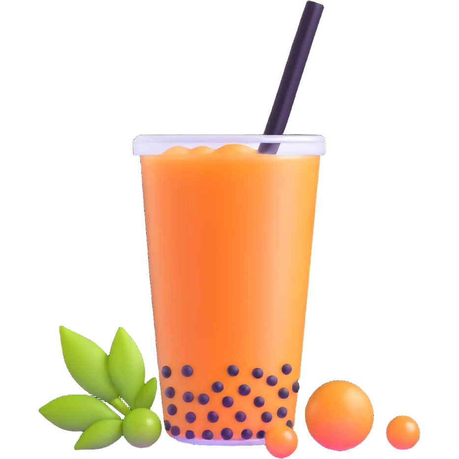 bubble tea with boba pearls emoji