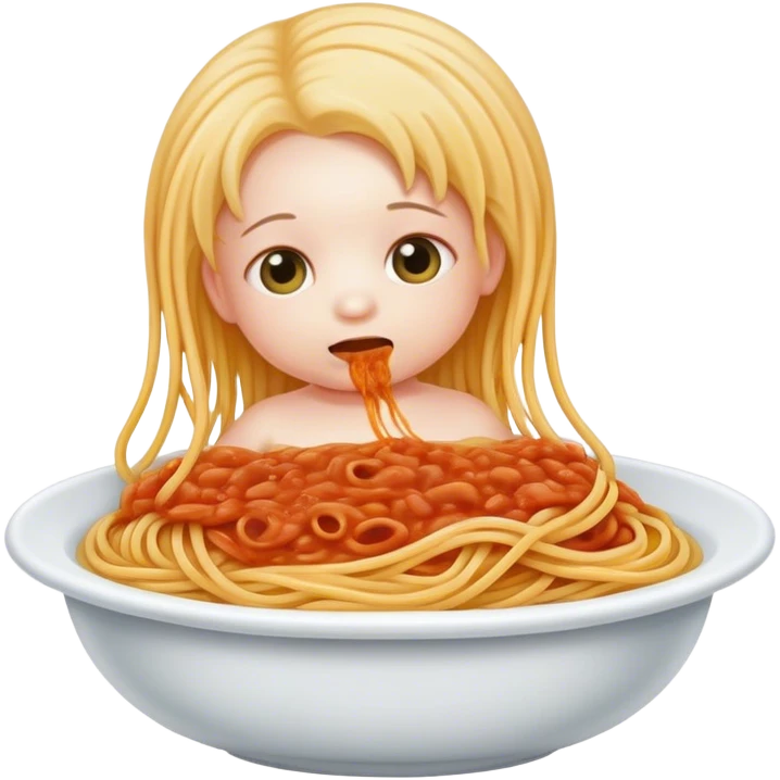 Baby in spaghetti  emoji