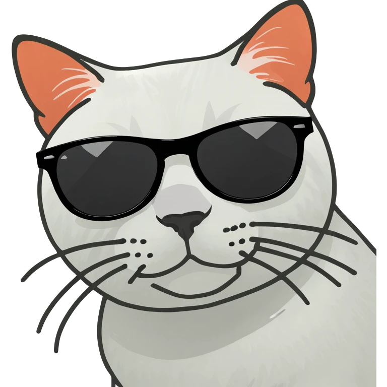 Cat with sunglasses emoji