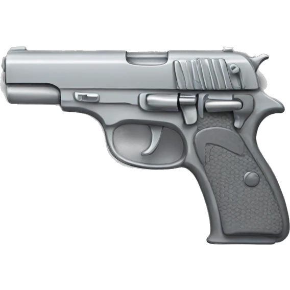 grey pistol with a grey ribbon emoji