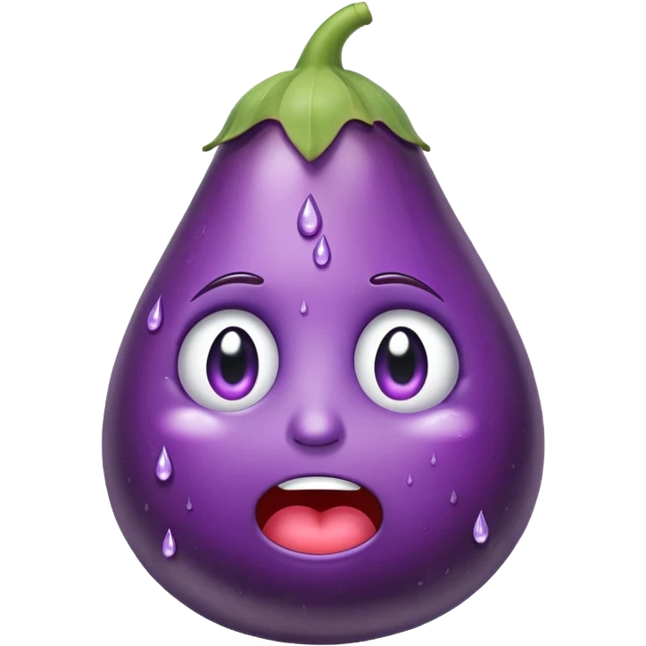 Crying eggplant emoji