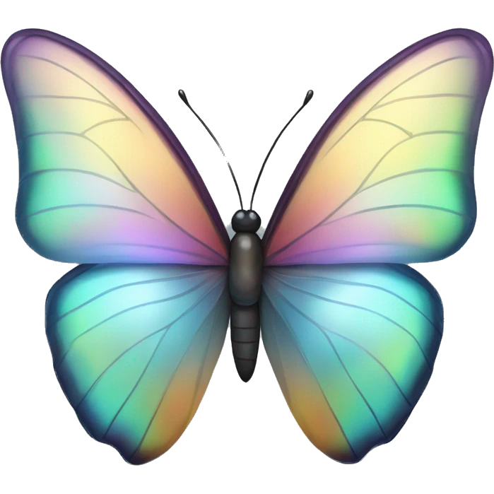 iridescent butterfly with delicate, translucent wings emoji