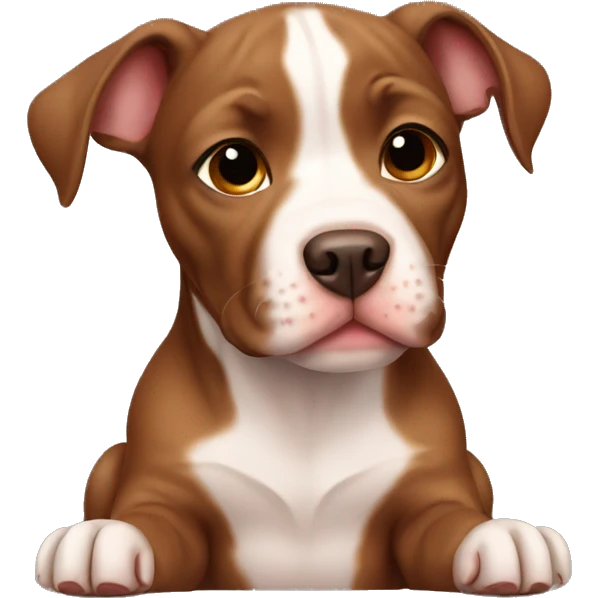 Brown Pitbull puppy emoji