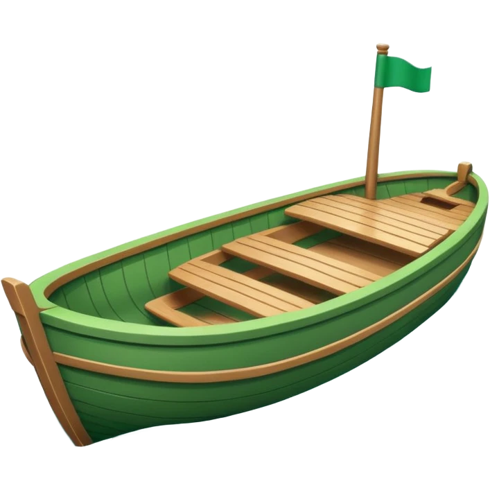 green boat in cartoon  emoji