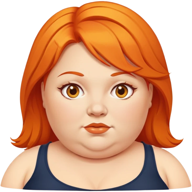 fat women with orange hair  emoji