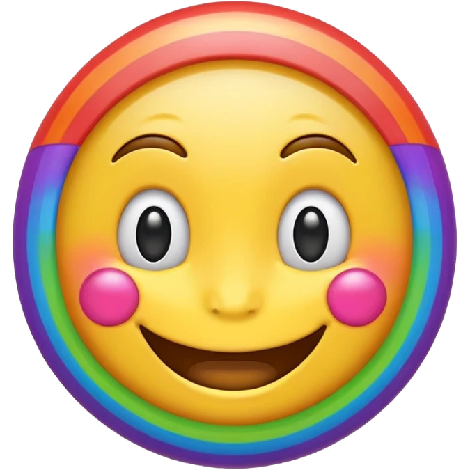 Rainbow happy emoji emoji