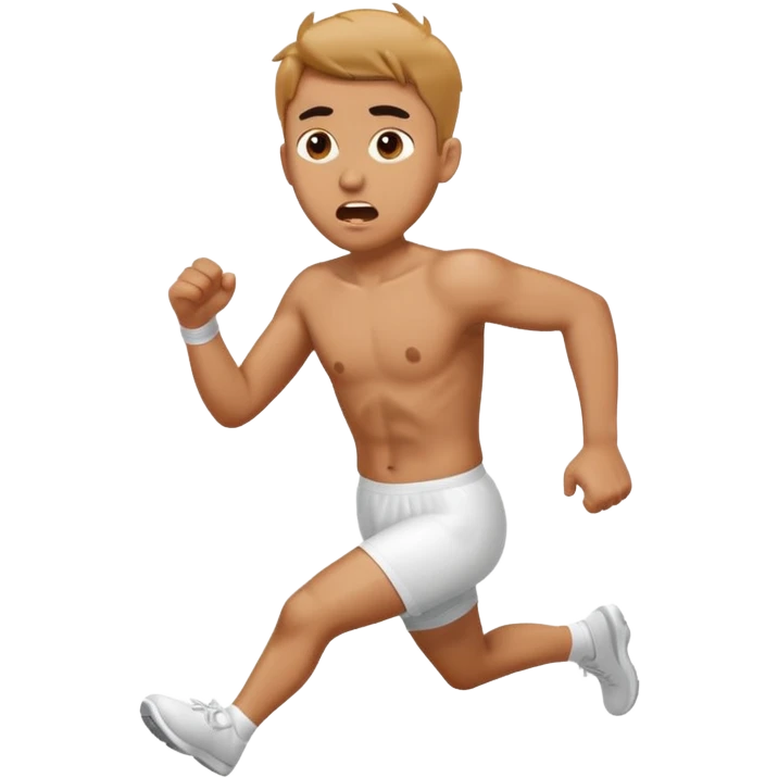A man in underwear in a hurry emoji