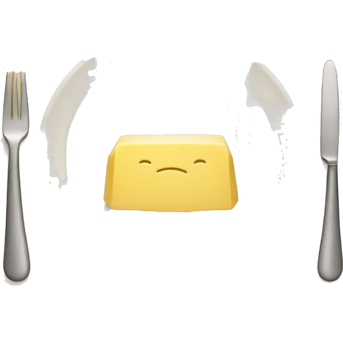 butter emoji in plate emoji