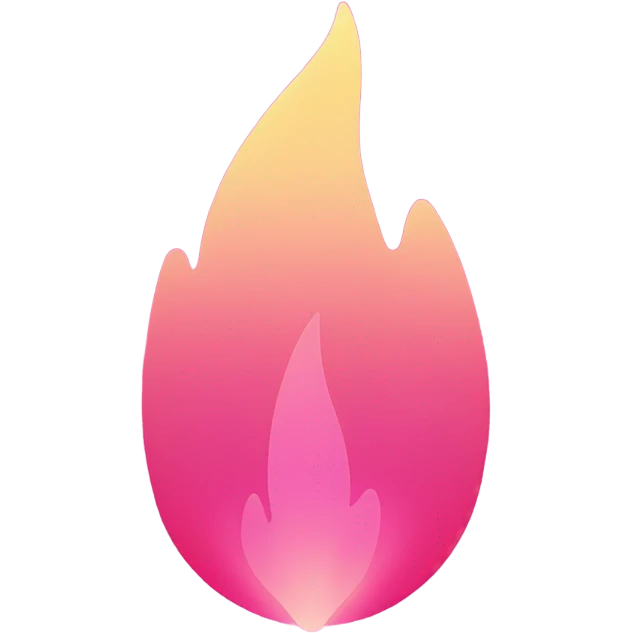 Pink ombre flame iOS 18 emoji emoji