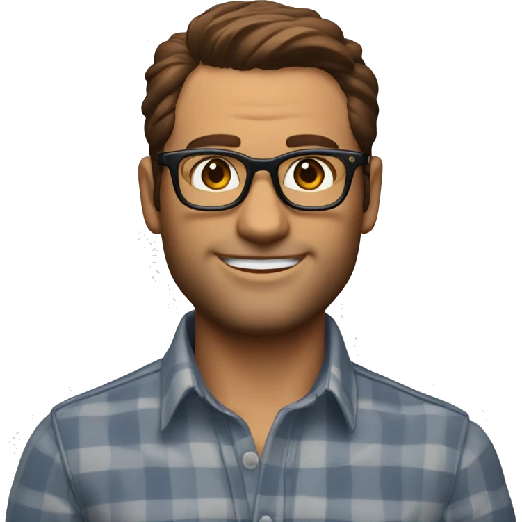 Memoji of Andrew Huberman	Intellectual, tortoiseshell glasses, crisp button-downs	Jacked, intellectual, wears shirts emoji