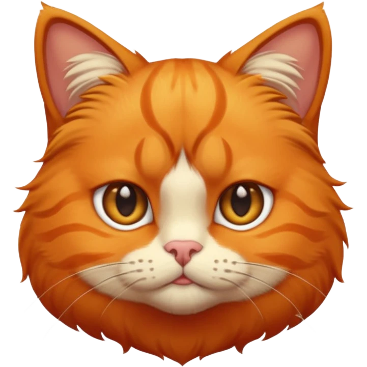 um gato laranja curioso com sobrancelha erguiad emoji