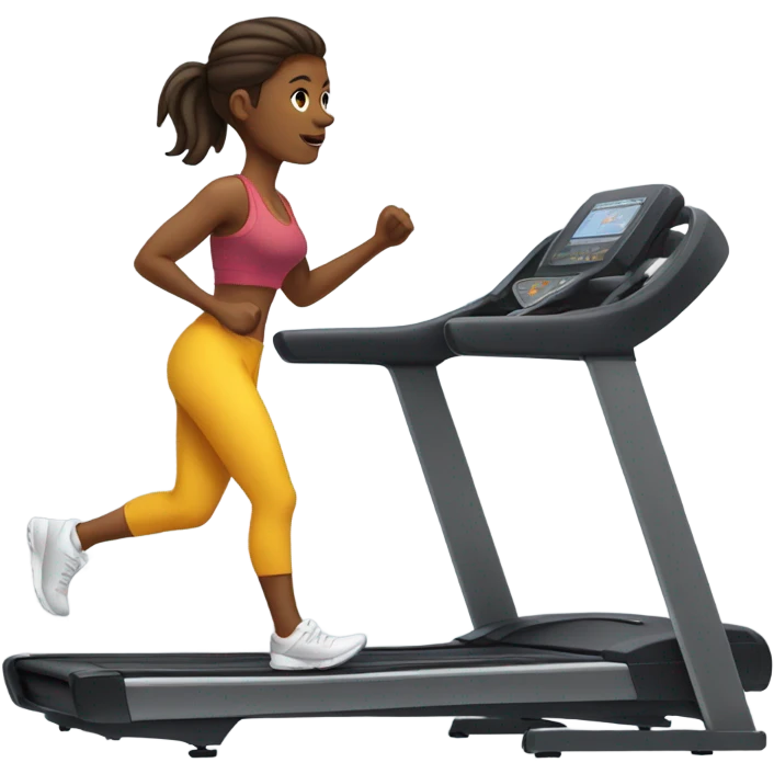 Lady walking on treadmill emoji